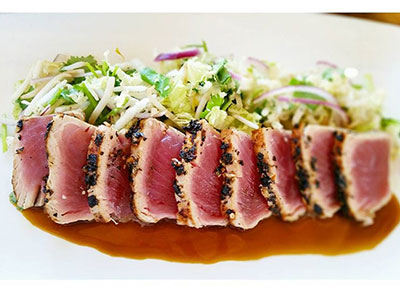Fresh ahi sashimi from Merriman's Poipu